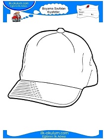Çocuklar İçin Şapka Boyama Sayfaları 
